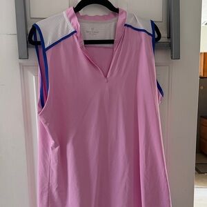 Elegant Pink and White Women's Muscle Tee